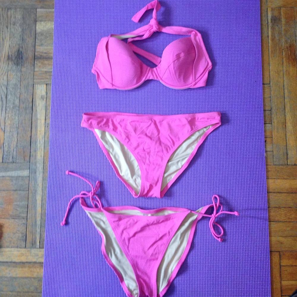 Classic Pink Women's Bikini Set - Unbranded